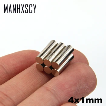 

200pcs Neodymium N35 Dia 4mm X 1mm Strong Magnets Tiny Disc NdFeB Rare Earth For Crafts Models Fridge Sticking magnet 4x1mm