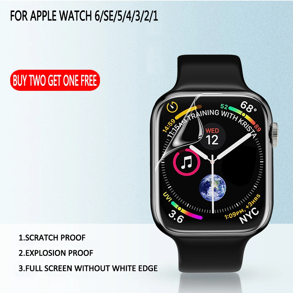 Защитная пленка для экрана прозрачная защитная IWatch SE 6 5 4 40 мм 44 не закаленное стекло Apple Watch 3 2 1 42 38 мм|Защита