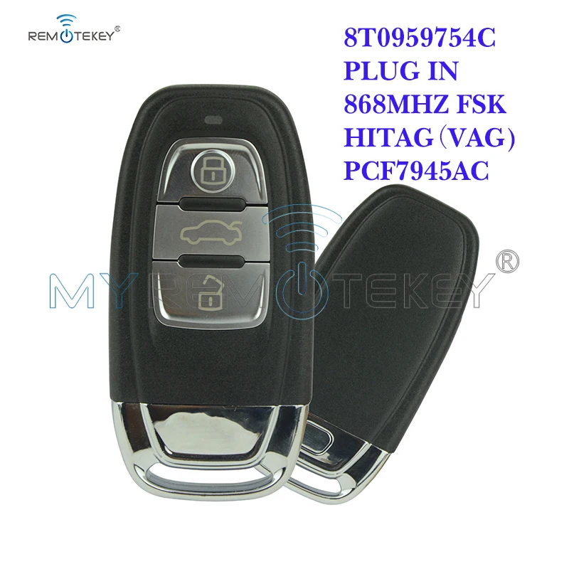 

Remtekey Smart Car Remote Key For Audi A4 A5 A6 S4 S5 Q5 SQ5 8T0 959 754C 868Mhz 8T0959754C 2007 2008 2009 2010 2011 2012 2013