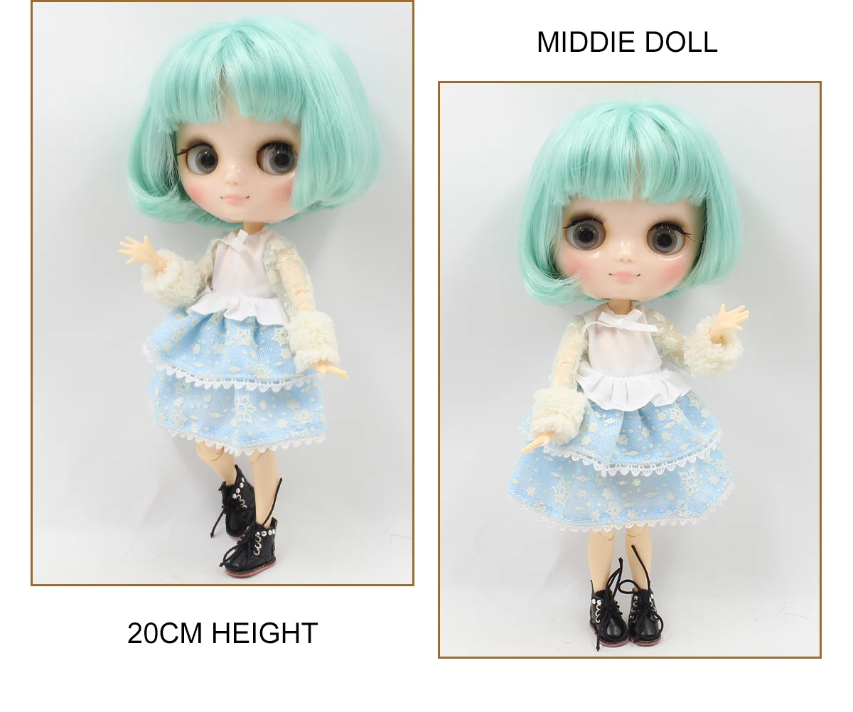 Middie Blythe Doll Green Hair Jointed Body 1