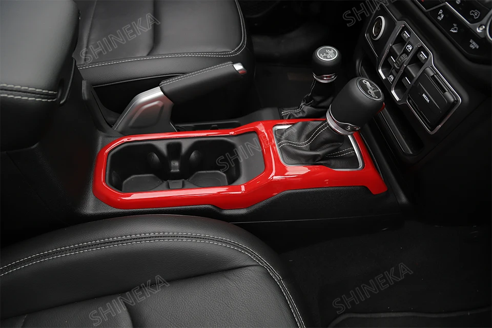 SHINEKA интерьерные молдинги для Jeep Wrangler JL+ панель управления приборной панели автомобиля панельная Накладка для коробки передач для Jeep Wrangler JL