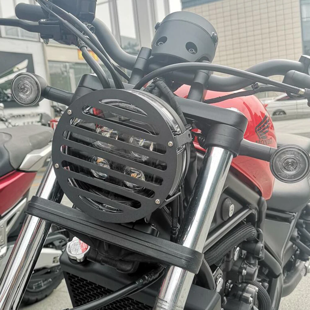 for Honda CMX500 300 CM500 rebel 500 Motorcycle CNC Headlight Head Light Guard Protector Cover Protection Grill |