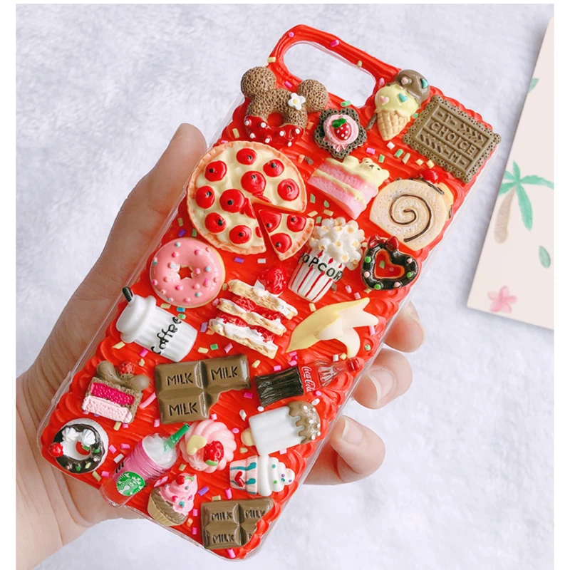 Для iPhone11 pro max чехол 3D чехол для телефона «сделай сам» ip6/6s+ 7/8plus ручной работы кремово-корпус ip XSMAX XR подарки для девочек год красного цвета конфеты пищевая промышленность