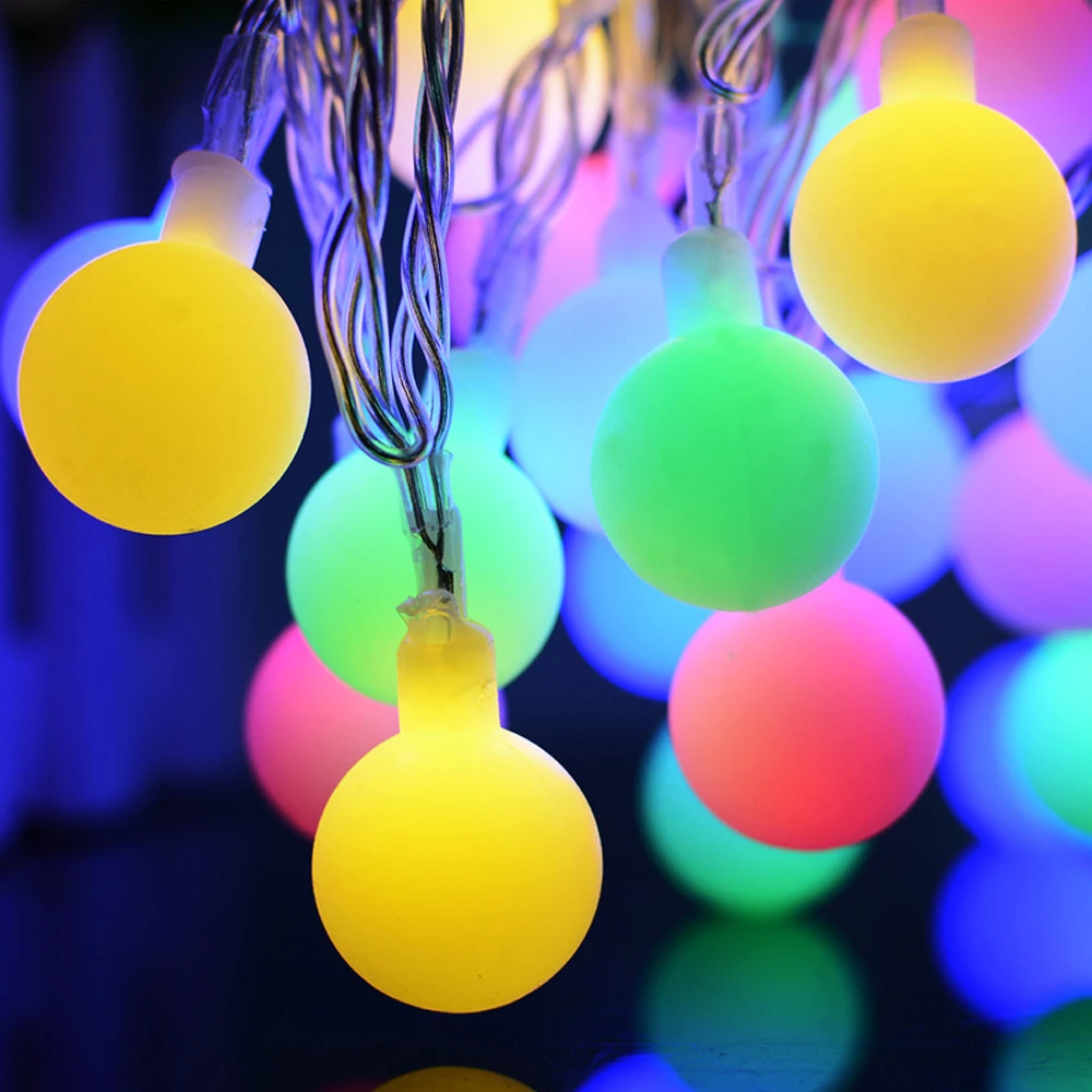

New Product 20/50/100 LED Solar Ball String Lights Led Light Strip Christmas Fairy Light Led Bulb For Outdoor Party Decorations