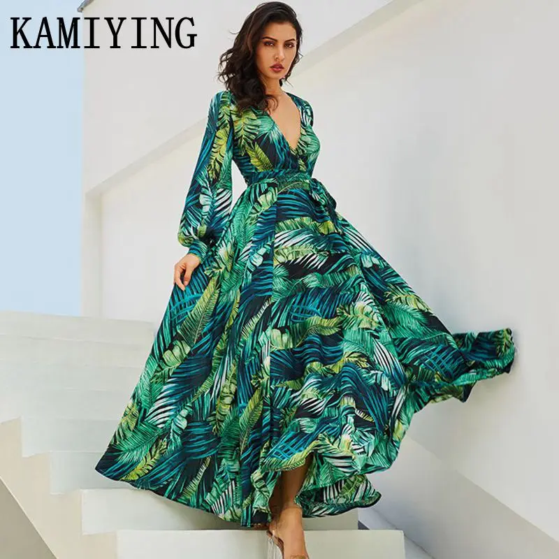 beach maxi dress with sleeves