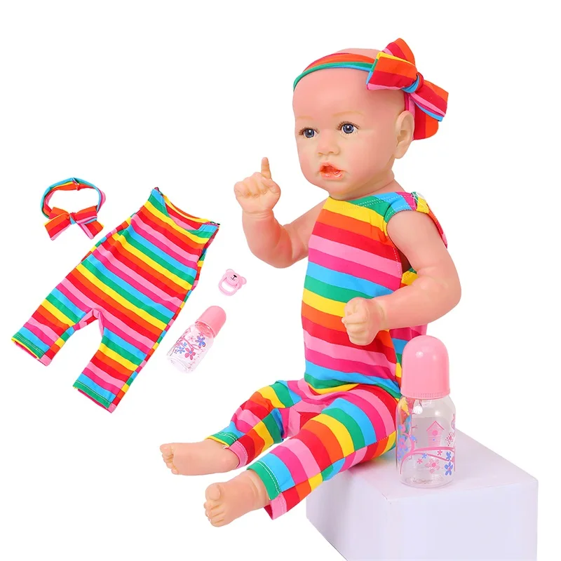 55 см Реалистичная кукла Reborn Baby Милая путирующая кукла для новорожденного, полностью силиконовая кукла для тела, реалистичный Рождественский подарок