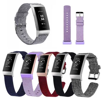 

Tschick Nylon Replacement Bands For Fitbit Charge 3, Premium Woven Nylon Adjustable Replacement Bands Breathable Sport Strap