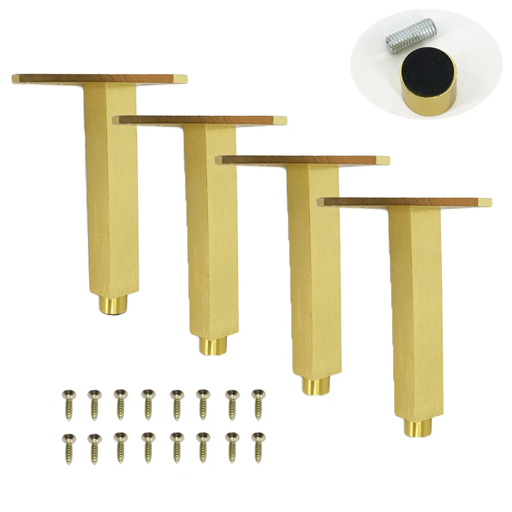 

1/2/4 пакет мульти-размер Алюминий сплав ножка для мебели регулируемые металлические ножки для мебели, в качестве замены для диванные ножки для мебели: цинковый сплав