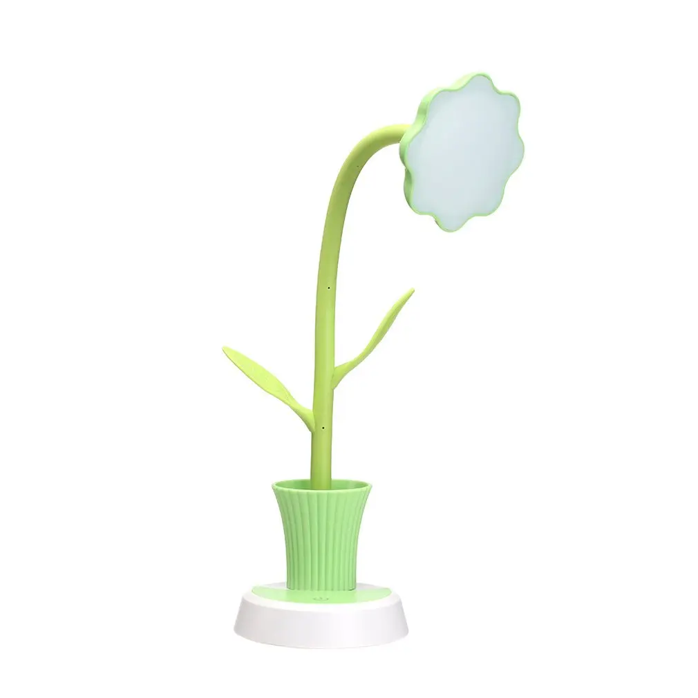 2 in 1 Led Sunflower Pen Holder Night Light Home Bedroom Decoration USB Charging Lights Creative Atmosphere Table Lamp