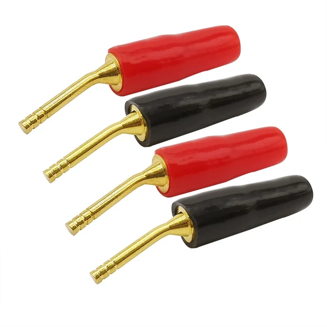Banana Plug Screw Lock Terminals Wiring Audio Hi-fi Speaker Adapter Small 2mm Banana Plug Angle Pin Connector 1