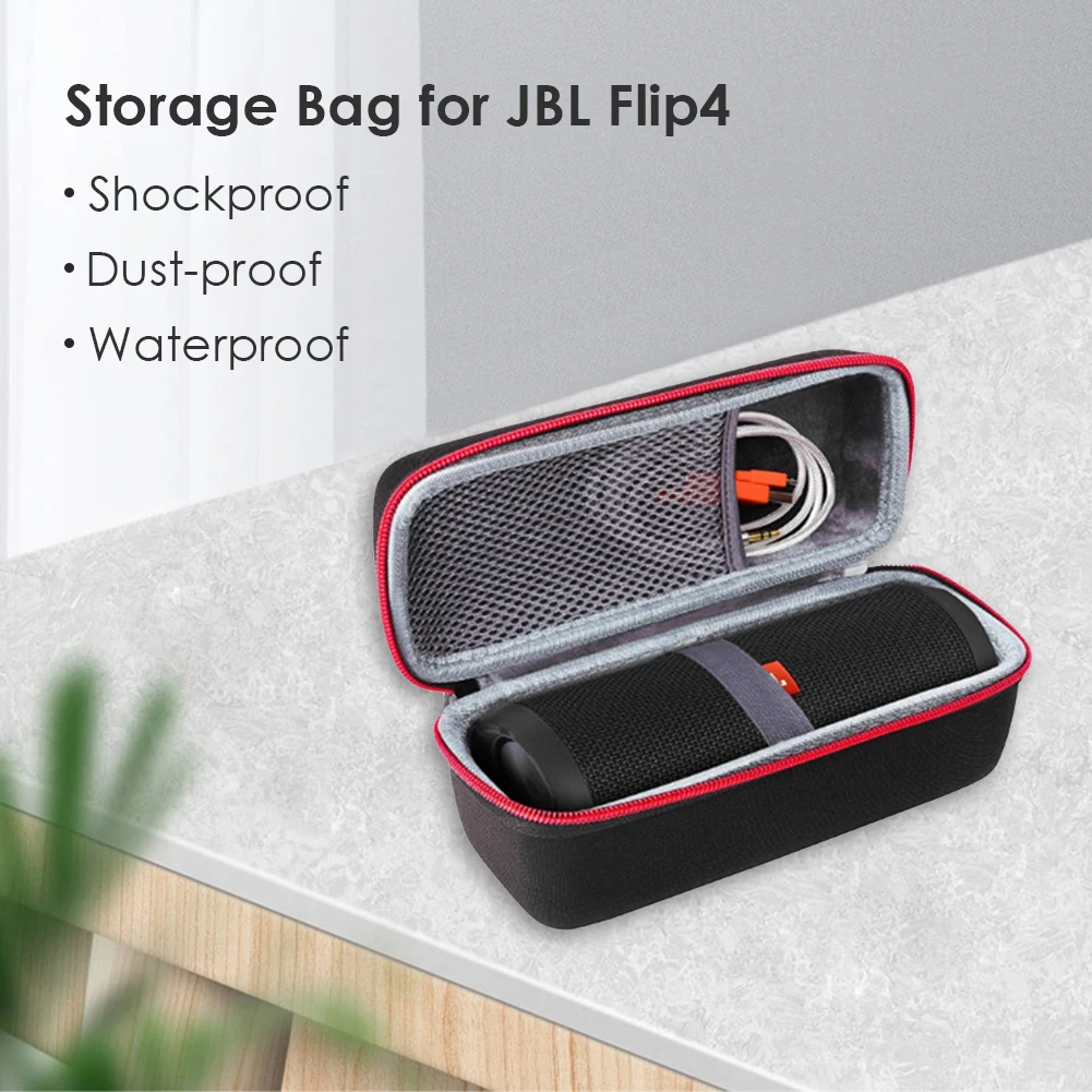 Barato Estuche protector para altavoz, bolsa de almacenamiento impermeable para JBL Flip 4, inalámbrico, BT, caja de transporte a prueba de polvo mmQKMky1Exq