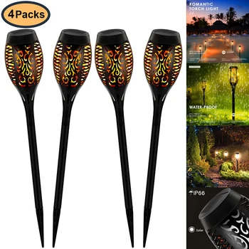 

LED Solar Flame Lamp Lights Outdoor Waterproof Solar Garden Light Flickering Torch Lamp Courtyard Balcony Lawn Path Spotlight