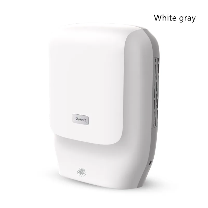 Сушилка для рук, умная сушилка для рук, полностью автоматическая сушка телефона, коммерческая сушилка для ванной комнаты, режим постоянной температуры, быстрая сушка - Цвет: White gray