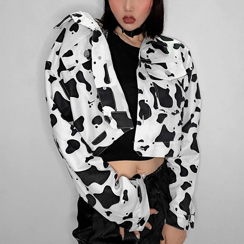 Jaket Dasar Gambar Sapi Perah Mantel 