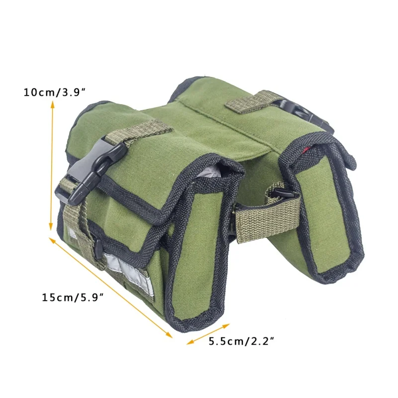 NEW New Bicycle Bag Army Green Canvas Waterproof Car Storage Bag Bicycle Bag