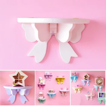 

Butterfly Wood Wall Shelf Girls Bedroom Holder Storage Rack Shelving Home Decor Storage Stand HYD88