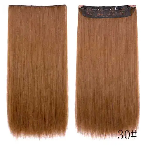 DIFEI длинные волнистые термостойкие синтетические волосы на заколках для наращивания для женщин натуральные женские волосы 3 цвета 3 размера - Цвет: 30