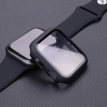 

Tempered Glass+case For Apple Watch 5 4 44mm 40mm iWatch 3 2 1 42mm 38mm Screen Protector+cover bumper apple watch Accessories