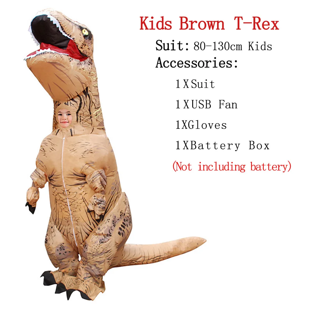 Kids Brown ET-Alien надувной костюм монстра для инопланетянина зеленый костюм косплей страшный Взрослый День благодарения Рождественская вечеринка сцена - Цвет: Kids Brown