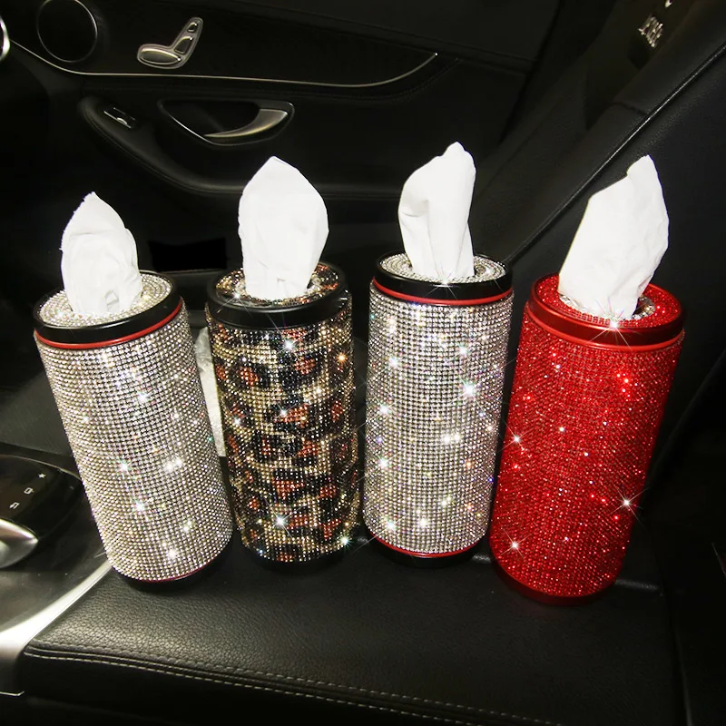 Creative Bling Car Crystal Diamond Tissue Box Diamante Paper Towel Tube  Home Office Car Rhinestone Tissue Paper Box Girls Women - AliExpress