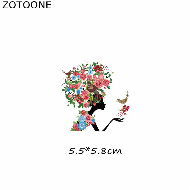 Flower Patch Iron-on Transfers for Clothing Thermoadhesive Patches Daisy Stickers Diy Flex Fusible Transfer Appliques Stripes 0027-s