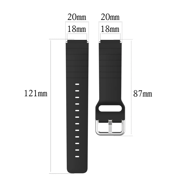 Anti Buckle Strap For Xiaomi Mi Watch Medical Grade Silicone Replacement Wristband Stainless Steel Silver Buckle Material PTCS