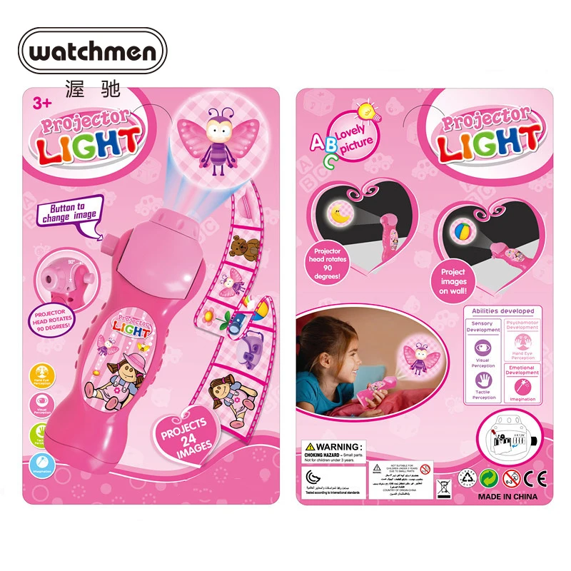 

Pink Projector Lamp Torch Blue Sleep Light Cartoon LED Light-up Toys 24 Pattern Parent-child Interaction Puzzle Luminous Toy kid