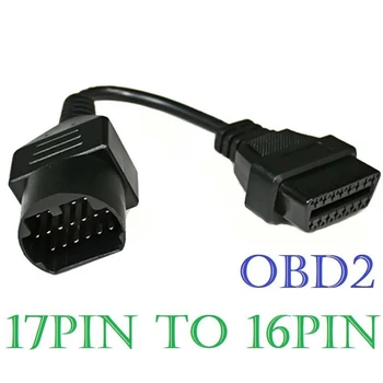 

OBD2 Diagnostic Cable Extension Adapter Black Accessories 17 to 16 Pin