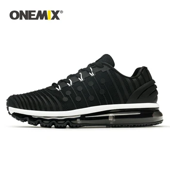 

ONEMIX Running Shoes Men Sneakers High Top 2019 New Comfortable Shock Absorption Basket Sport Training Shoes Adult Male Big Size