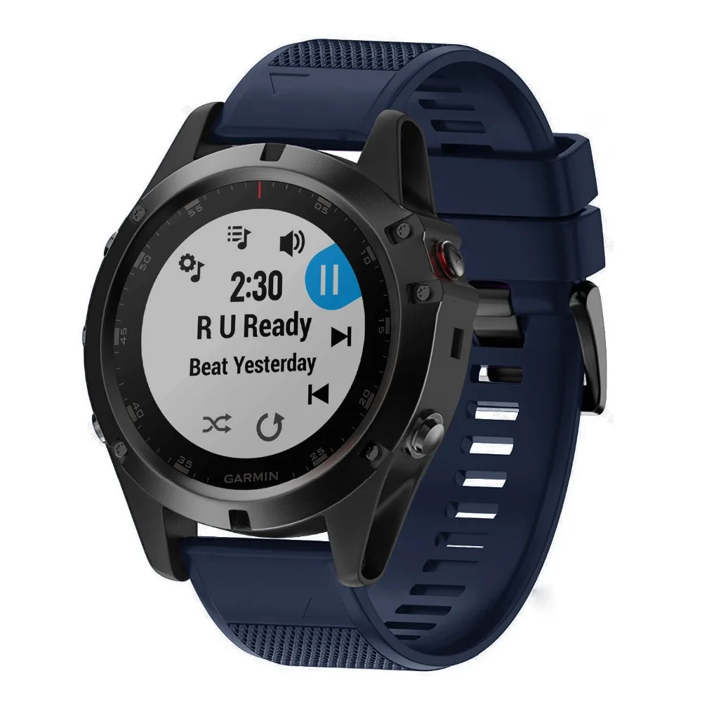 Для Garmin fenix 5X 5X Plus 6X 6X Pro 3 3 HR 3 Sapphire Солнечная Смарт-часы ремешок силиконовый ремешок быстросъемный ремешок