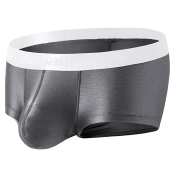 

Boxer Shorts Trunks Underpants U-Pouch Sexy Bamboo New Cueca Men