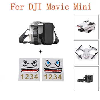 

Portable Travel Carrying Bag+Shark Face Design Sticker Decal Skin DIY Accessory For DJI Mavic Mini Waterproof Protective Storage