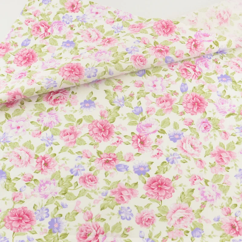 Teramila Fabrics Pink Rose Cotton Fabric Bedding Clothing Patchwork Quilting Sewing Cloth Cover Home Textile Decoration Crafts Fabric Bedding Fabric Pink Rosescotton Fabric Bedding Aliexpress