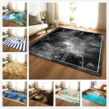 

Nordic Style Larger Size Carpets Flannel Velvet Memory Foam Carpet Kids Basketball Game Mat Baby Play Rugs Parlor Decor Area Rug