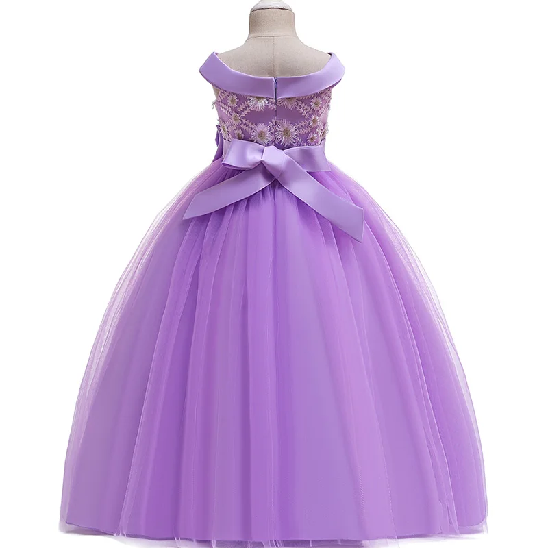 Детская одежда; кружевное платье для девочек; вечерние платья принцессы с цветочным рисунком для детей; торжественное платье с фатиновой юбкой; платье для первого причастия на свадьбу; костюм для малышей