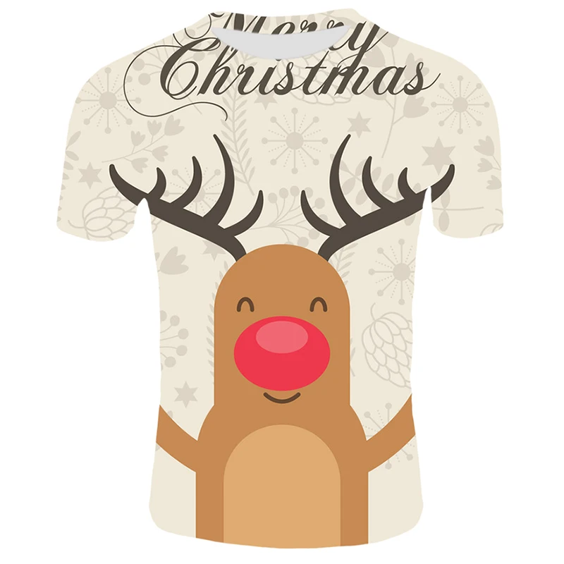 Рождественская Мужская 3D Футболка с принтом Санта Клауса, модная летняя футболка с короткими рукавами, круглый вырез, для мужчин, повседневные топы, Рождественская футболка, 3D мужская
