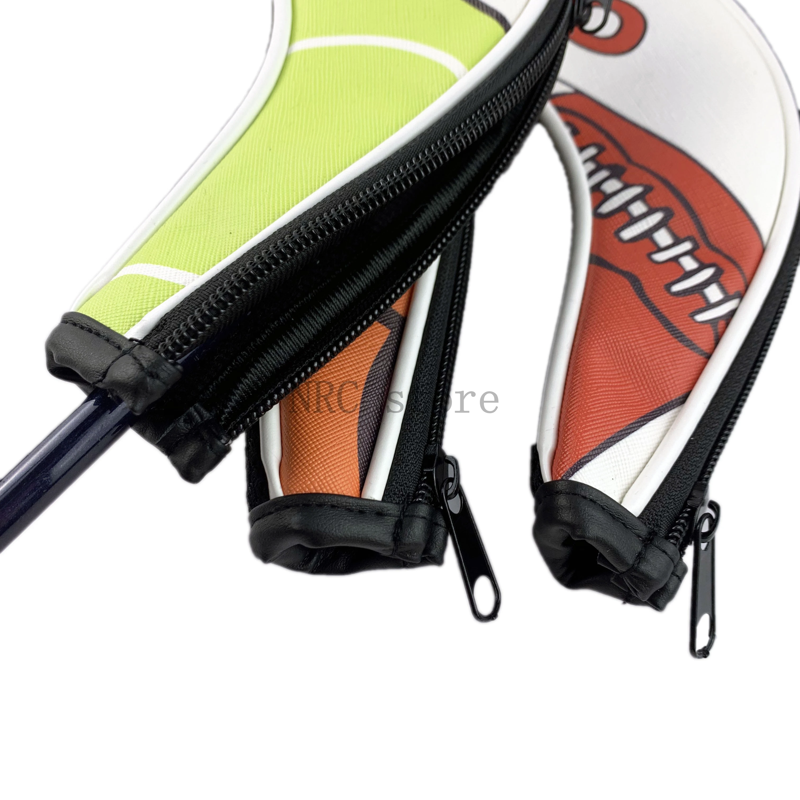 Skup NRC Golf IronHeadcovers 9 sztuk (4,5, 6,7, 8,9, P, S, A) piłka Golf iron Club pokrowiec na główkę Handed Zipper Closure konfigurowalny