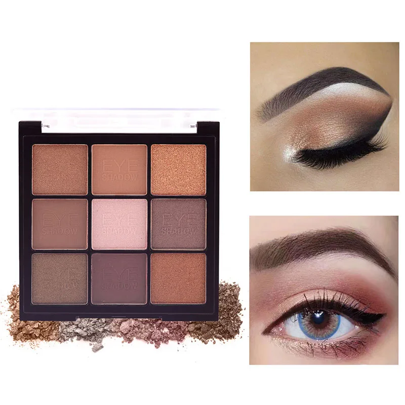 

9Colors Eyeshadow Palette Matte Shimmer Nude Eye Cosmetics Waterproof Long Lasting Make up Glitter Pallet Powder Kit Waterproof