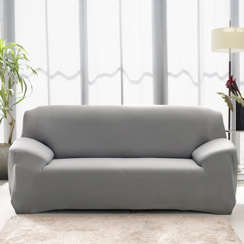Однотонный эластичный чехол для дивана, мягкий Универсальный угловой диван для гостиной, все включено, чехол для дивана, защитный чехол для подушки
