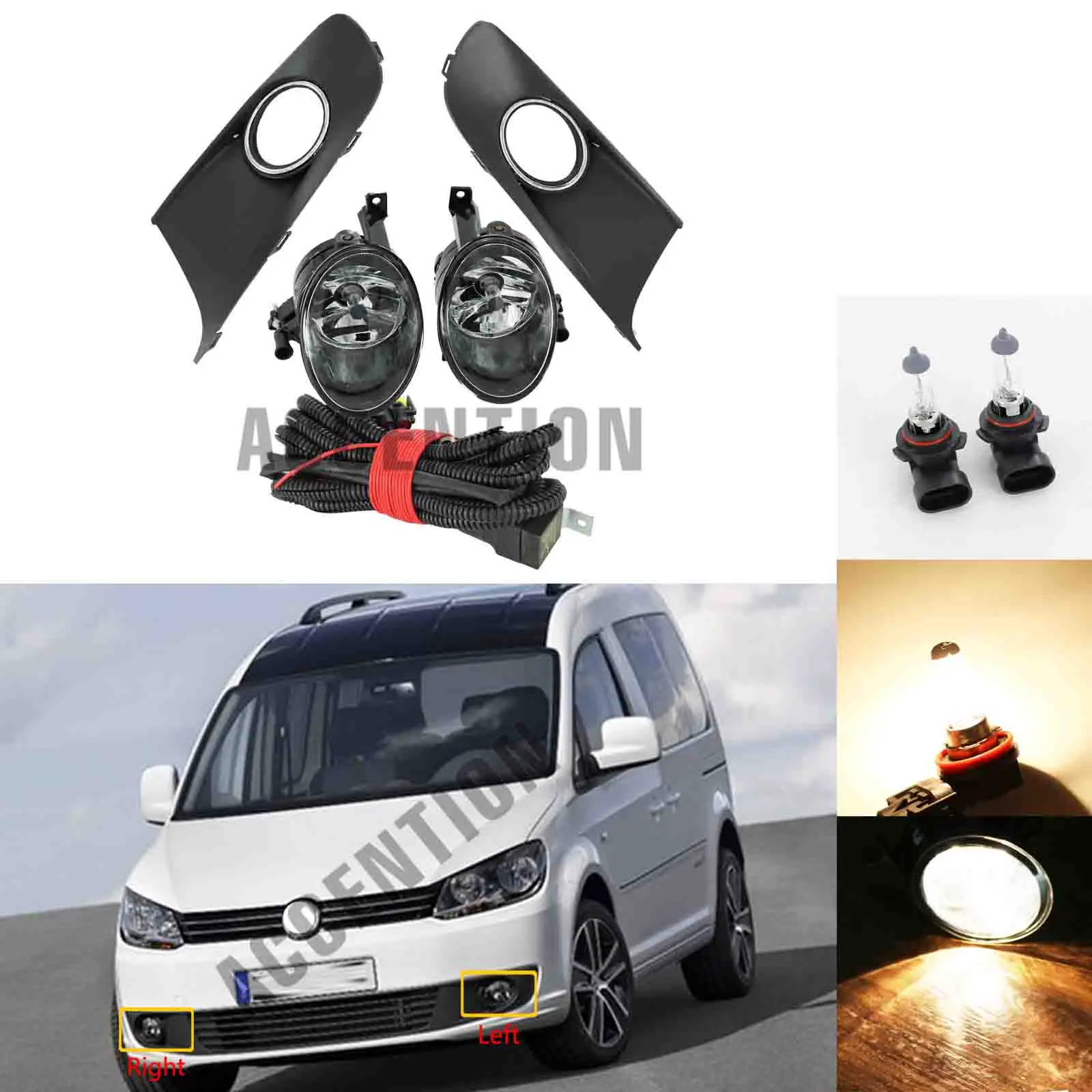 Для VW Caddy 2K 2011 2012 2013 2014 2015 авто Стайлинг Галогенные Противотуманные лампы