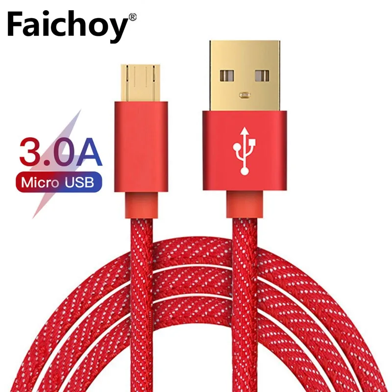 

Good 3A Fast Charging Micro USB Cable for Xiaomi Redmi Note 5 Pro 4 Reversible Micro USB Charger Data Cables for Samsung Mobile