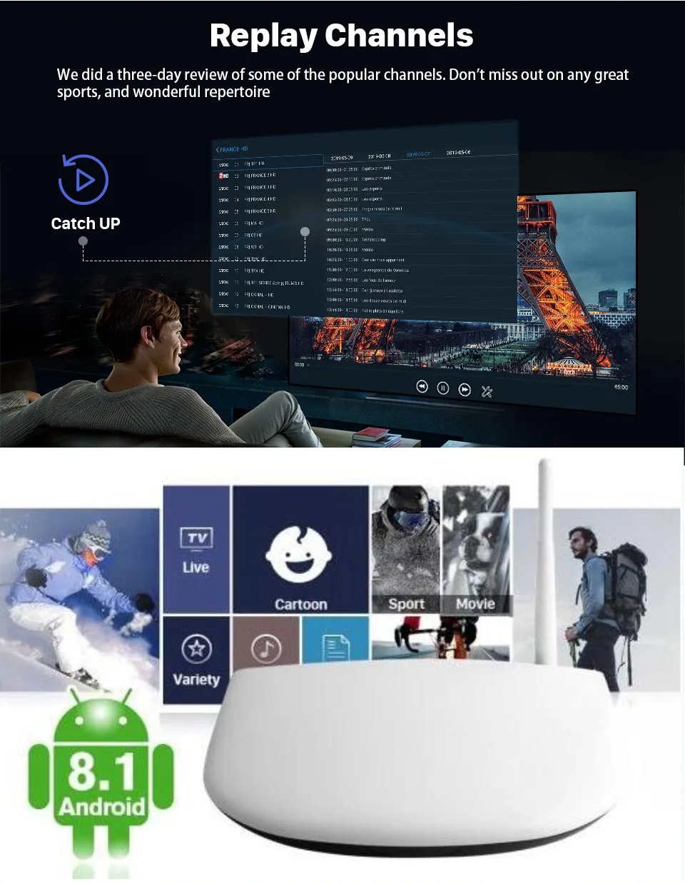 Datoo IP tv подписка на Android 8,1 Q1304 4K IP tv код 1 год IP tv Франция Бельгия голландский арабский Турция Алжир IP tv
