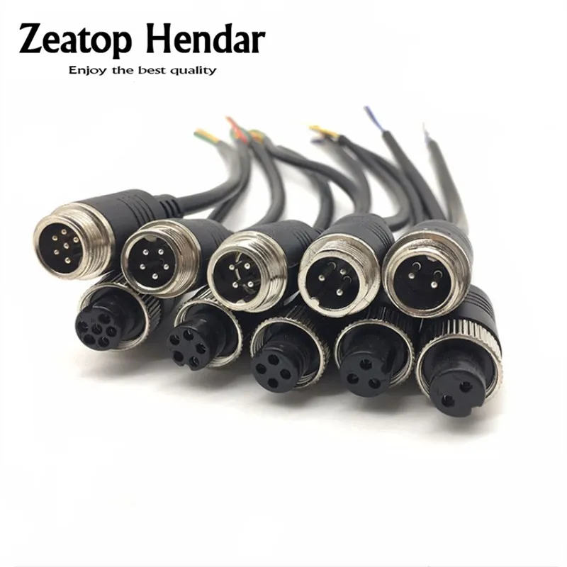 thumbnail image 1 of 1 Uds M12 2 3 4 5 6 Pin Cable de señal de aviación enchufe macho/hembra GX12 para cámara de coche/cámara de vídeo DVR y Monitor CCTV y Subwoofer, 1 of 4