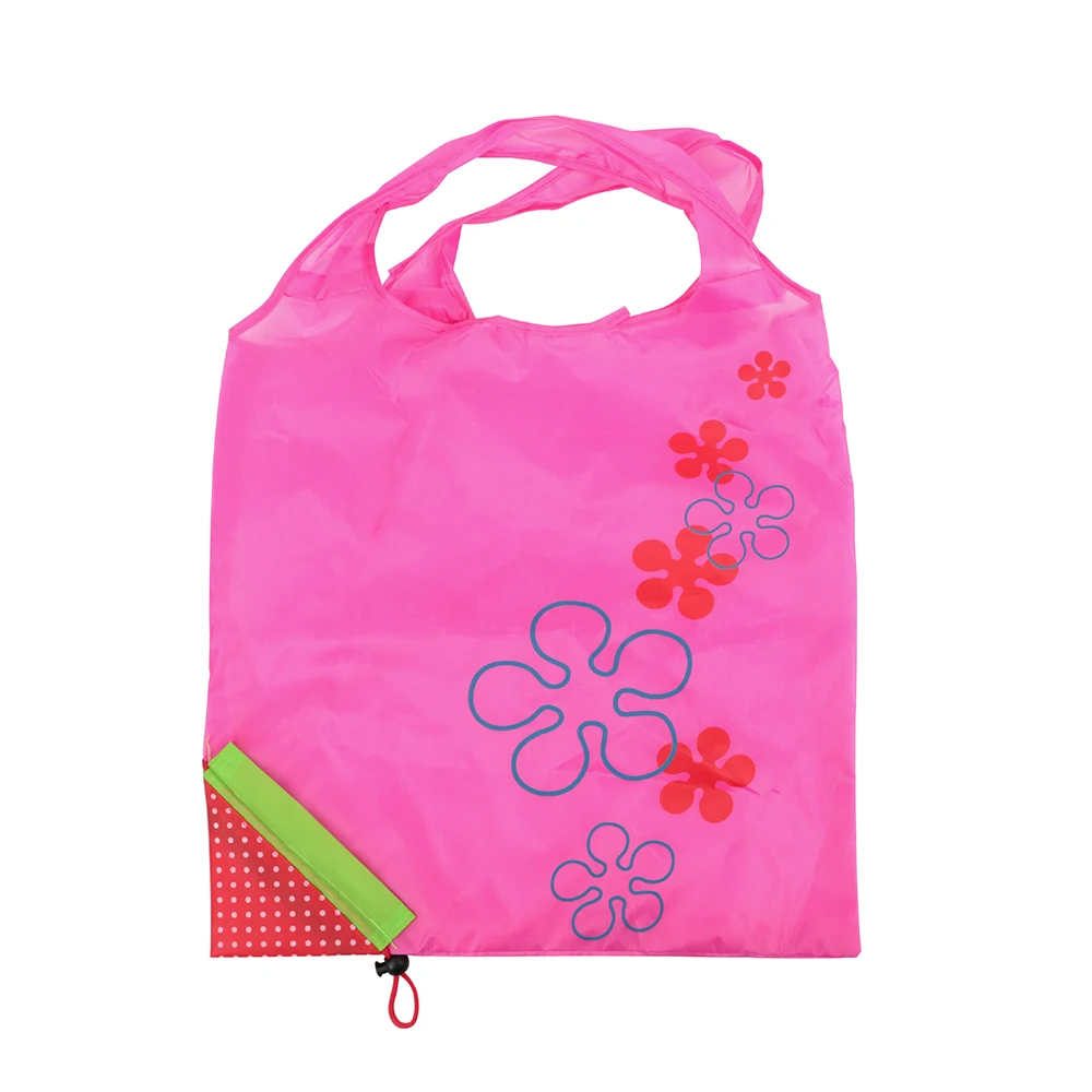 

Polyester Home Storage Bag Reusable Folding Grocery Nylon Bag Organization Strawberry Foldable Shopping Bags Large Capacity