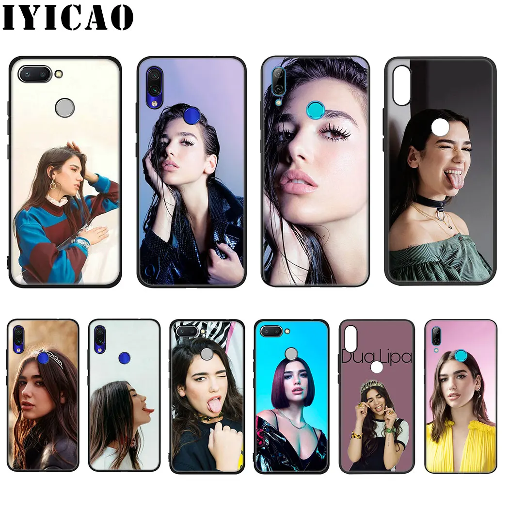 IYICAO Singer Dua Lipa Soft Silicone Case for Xiaomi Redmi Note 4X 5 6 7 8 Pro 5A Prime |