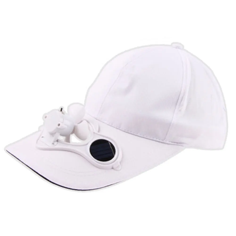 

Men Women Sun Protection Solar Power Camping Solid Summer Funny Gift Traveling Adjustable Switch Baseball Hat With Cooling Fan
