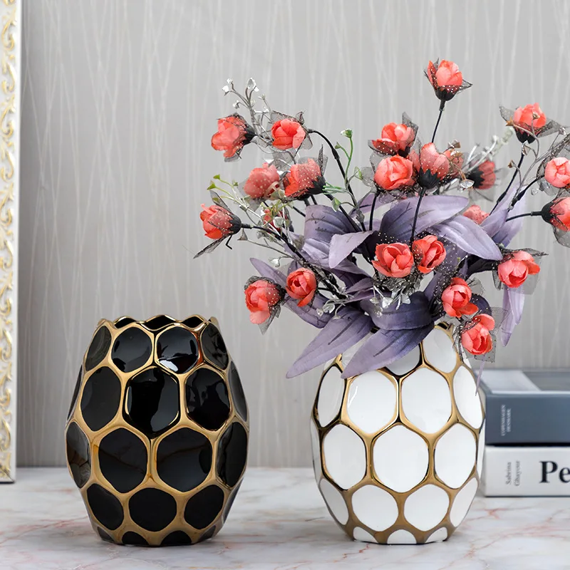

Light Luxury Vase Modern Living Room Home Creative Decoration Hydroponic Fresh Dry Flower Vase Countertop Decoration
