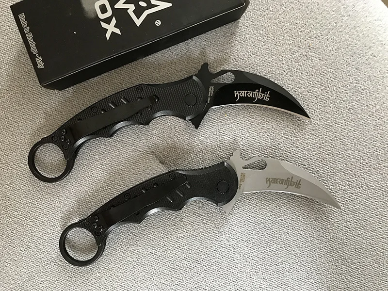 Karambit ABS пластиковая ручка коготь нож лиса черный высокое качество складной нож