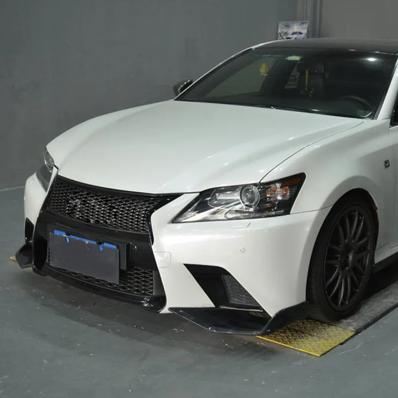 1 пара FRP передний бампер спойлер разветвители крылья закрылки Cupwings для Lexus GS F Sport 2012- черный