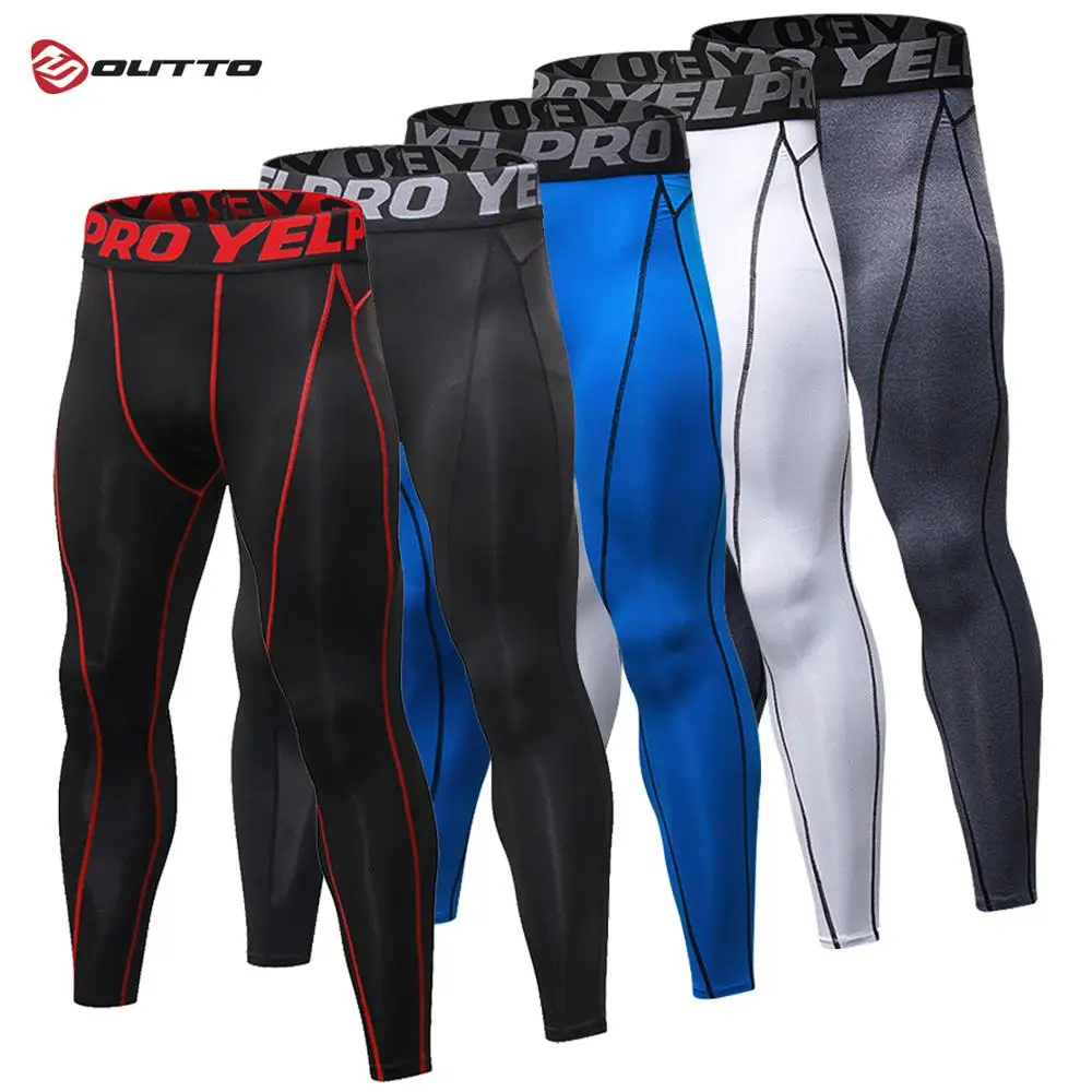 

Outto Men's Sports Pants Gym Running Leggings Fitness Clothes Compression #B1060
